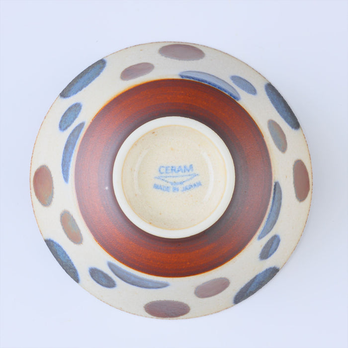 Mino Ware Paikaji Star Pattern Curved Ramen Bowl - 21 fl oz, 7 inch
