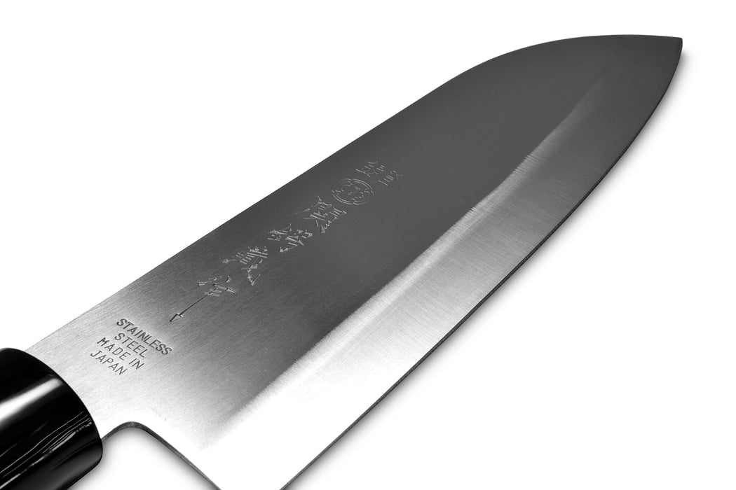 Seki Japan TSUBAZO Santoku Knife, Japanese Utility Chef Kitchen Knife, Stainless Steel Shiraki Handle, 170 mm (6.7 in)