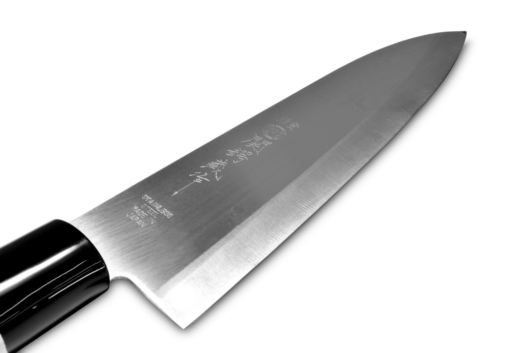 Seki Japan TSUBAZO Japanese Chef Kitchen Knife, Stainless Steel Gyuto Knife, Shiraki Handle, 185 mm (7.3 in)