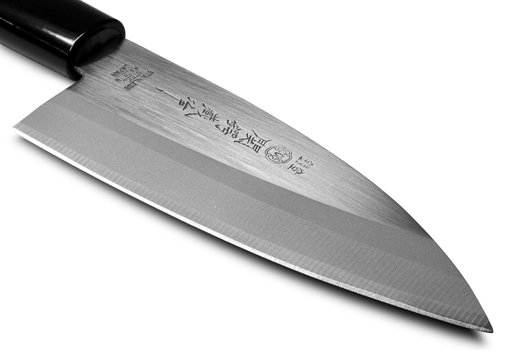 Seki Japan TSUBAZO Small Deba Knife, Japanese Sushi Chef Knife, Stainless Steel Sashimi Shiraki Handle, 105 mm (4.1 in)