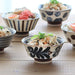 Mino Ware Japanese Rice Bowl, Rice Ramen Noodle Soup Sarada Pasta, PAIKAJI Warp Chawan, 5.0 inch, Flower Set of 2