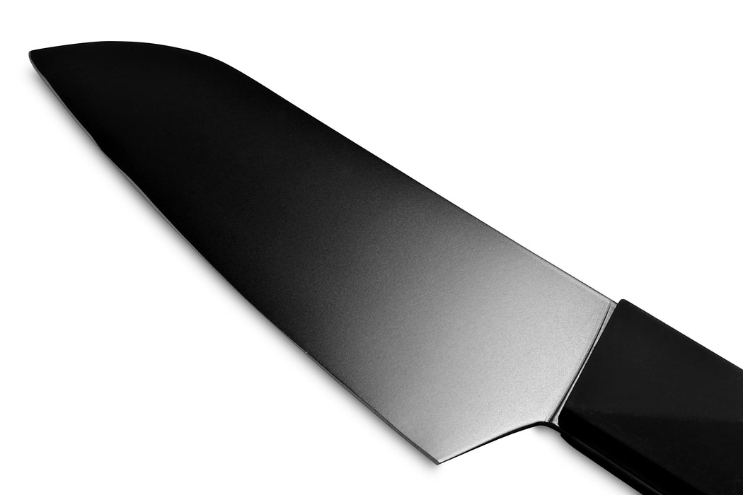 Seki Japan Via Kitchen Japanese Utility Chef Kitchen Knife, Molybdenum Steel Santoku Knife, TPR & ABS Handle, 175 mm (6.8 in)