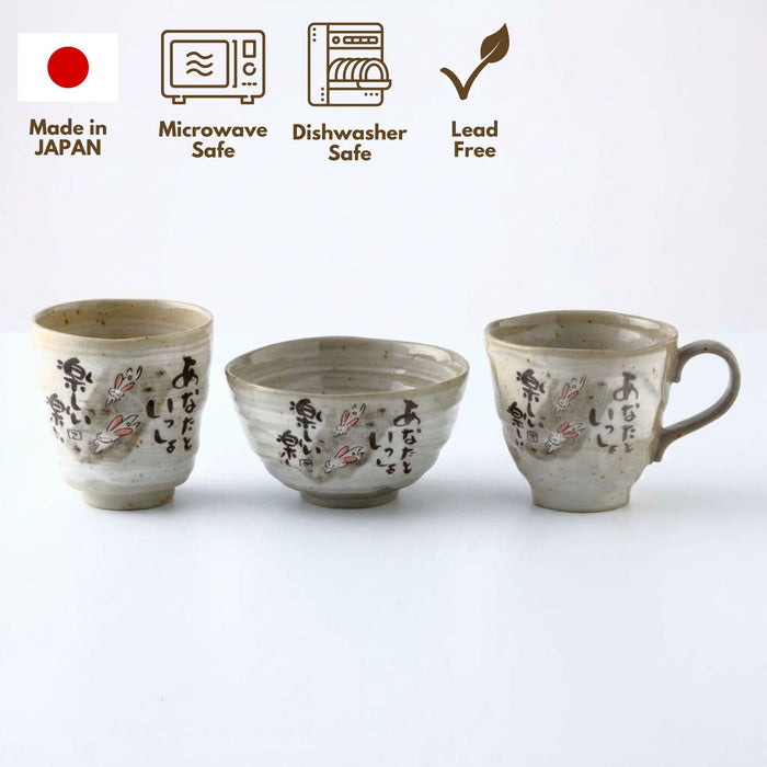 Authentic Mino Yaki(Ware) Handmade Japanese Tea Cups Yunomi Teacup Mug, Japanese Poem Jizo Statue Design Gray, 6.4 fl. oz Set of 2, Ceramic, Tea Party Set, Japanese Gifts, Green Tea, Matcha Tea