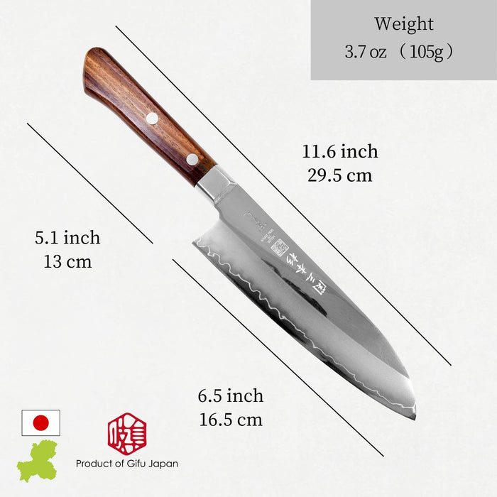 Seki Sanbonsugi 8A Santoku Knife 6.5 inch