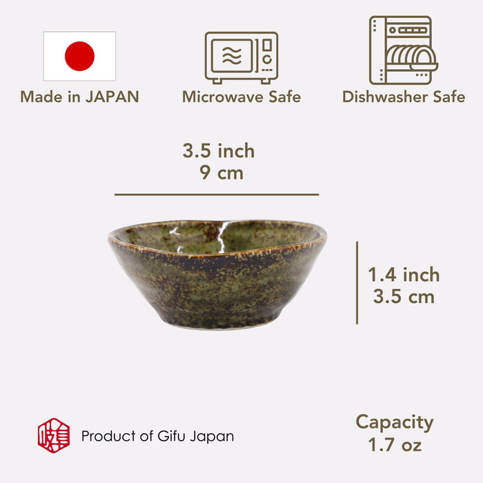 Mino Ware Japanese Sake Cup Set of 4 – Jomon Ochoko, Traditional Glazes