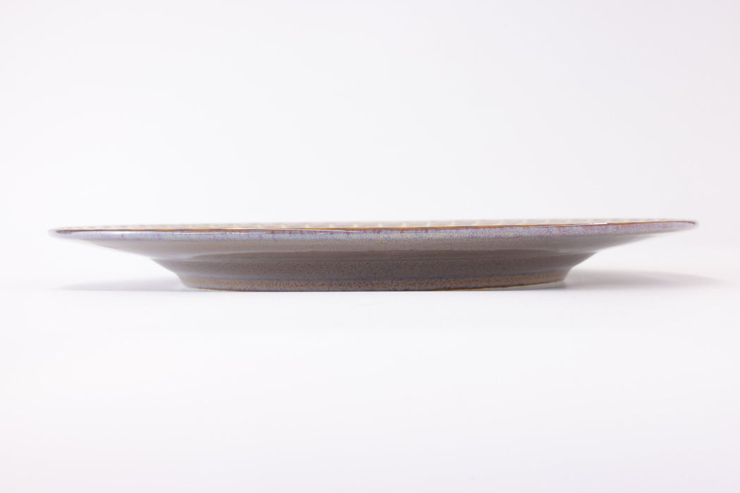 Mino Ware Lace Wide Rim Plate Brown - 11 inch