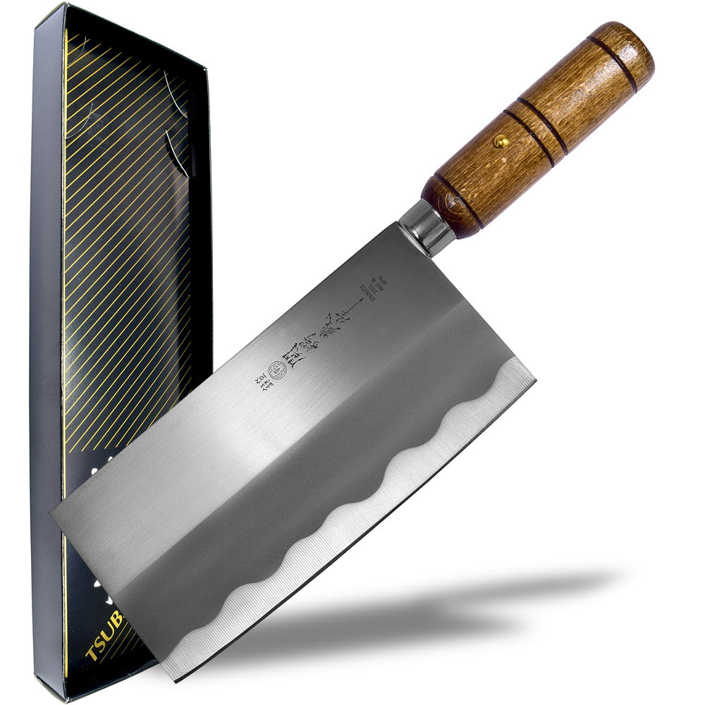 Seki Japan TSUBAZO Japanese Meat Vegetable Cleaver, Stainless Steel Bu