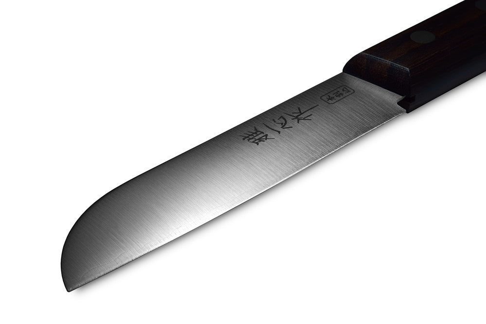 Seki Japan Miyabi Isshin KANETSUGU Utility Petty Knife 90 mm (3.5 in) AUS8 SUS410 Stainless Steel Fruit Knife, Rose Wood Handle,