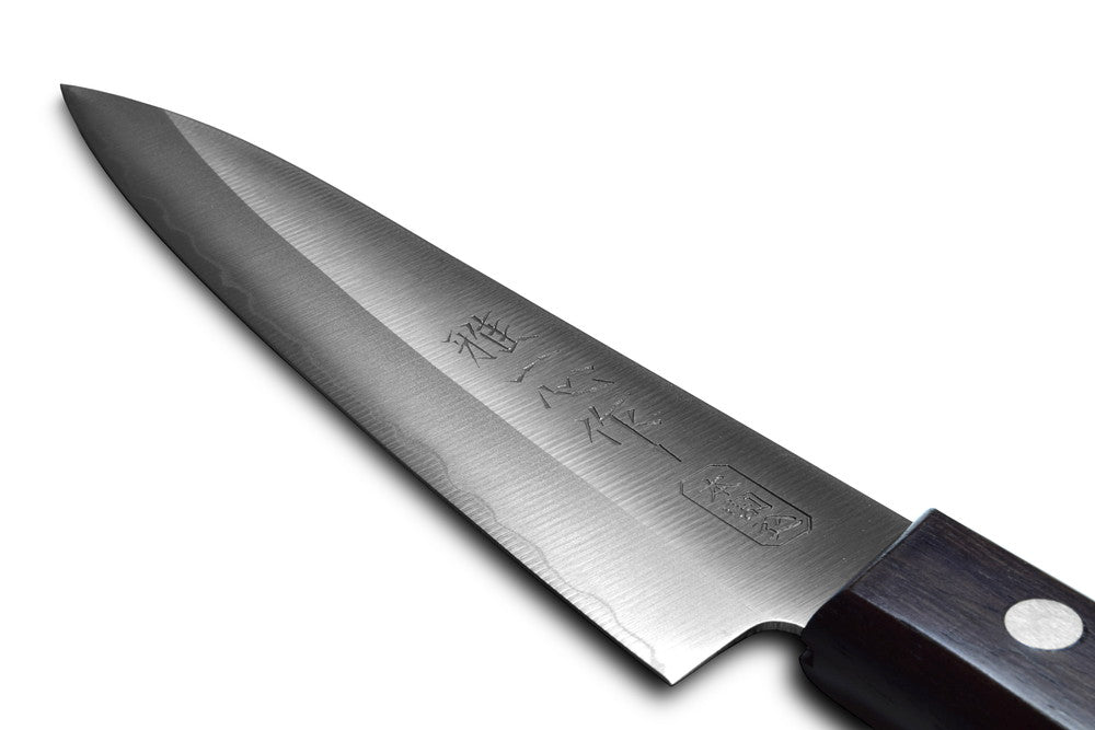 Seki Japan Miyabi Isshin KANETSUGU Utility Petty Knife 120 mm (4.7 in)AUS8 SUS410 Stainless Steel Fruit Knife, Rose Wood Handle,