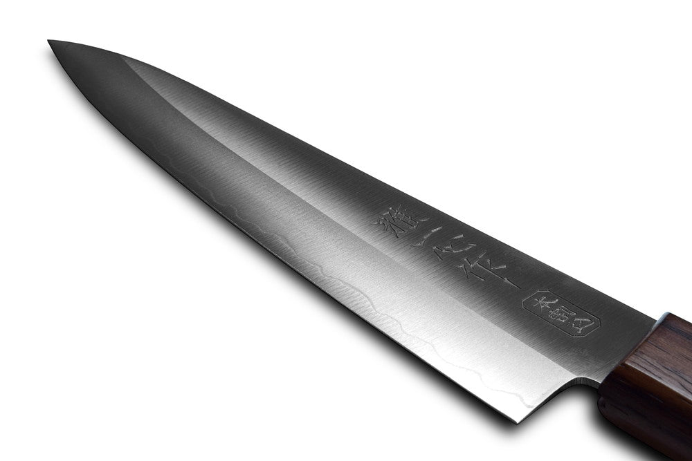 Seki Japan KANETSUGU Japanese Utility Petty Knife, AUS8 SUS410 Stainless Steel Fruit Knife, Rose Wood Handle, 150 mm (5.9 in)