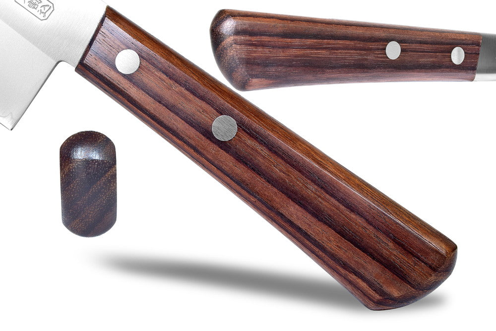 Seki Japan KANETSUGU Japanese Utility Petty Knife, AUS8 SUS410 Stainless Steel Fruit Knife, Rose Wood Handle, 150 mm (5.9 in)