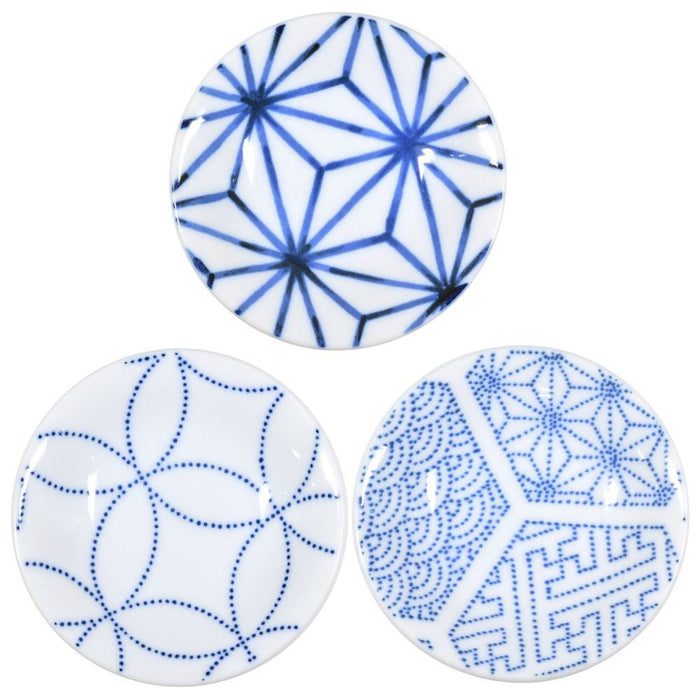 Japanese Plates Soy Sauce Dishes Sushi Mini Plate, Asian Plates, 3.93 inch, Set of 6