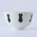 Mino Ware Osuwari-Neko Lightweight Cat Pattern Bowl - 12 fl oz, 5 inch