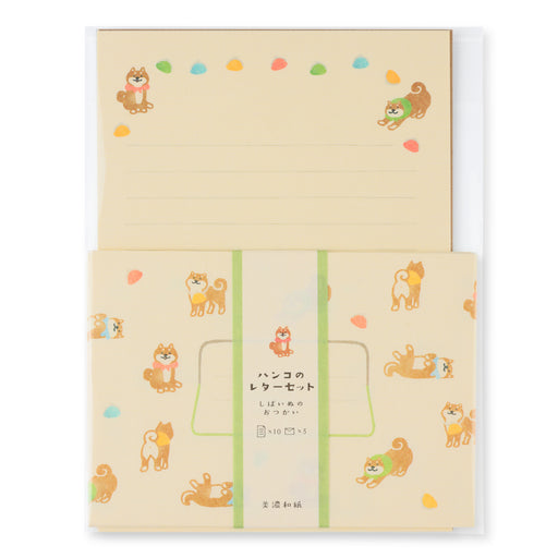 Japanese Hanko Design Shiba Inu Pattern Letter Set